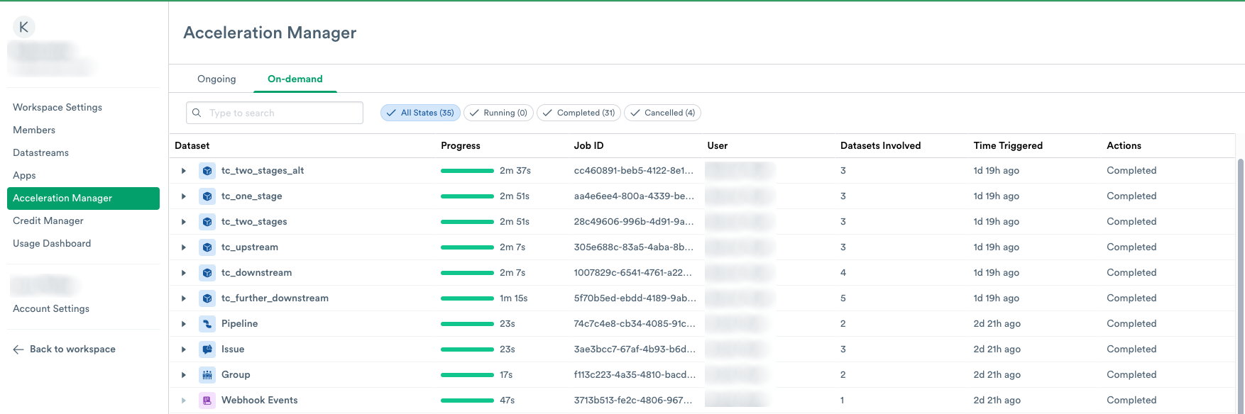 Acceleration Jobs